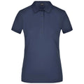 Polo Ladies Elastic Piqué blu / S - personalizzabile con logo