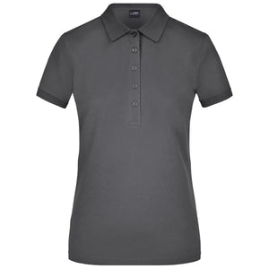 Polo Ladies Elastic Piqué graphite / S - personalizzabile con logo