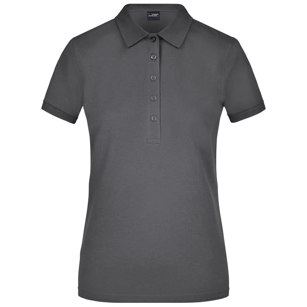 Polo Ladies Elastic Piqué graphite / S - personalizzabile con logo
