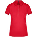 Polo Ladies Elastic Piqué rosso / S - personalizzabile con logo