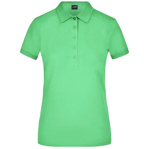 Polo Ladies Elastic Piqué verde / S - personalizzabile con logo
