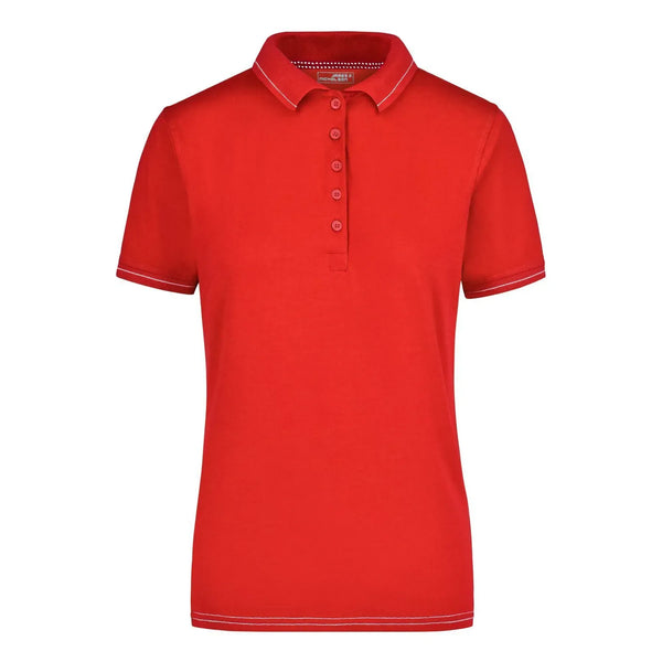 Polo Ladies Elastic rosso / S - personalizzabile con logo