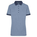 Polo Ladies Heather blu / S - personalizzabile con logo
