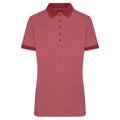Polo Ladies Heather bordeaux / S - personalizzabile con logo