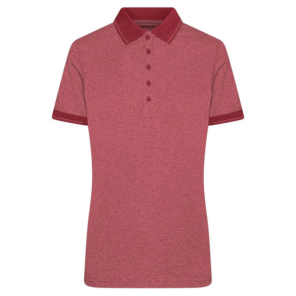 Polo Ladies Heather bordeaux / S - personalizzabile con logo