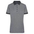 Polo Ladies Heather nero / S - personalizzabile con logo