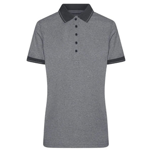 Polo Ladies Heather nero / S - personalizzabile con logo