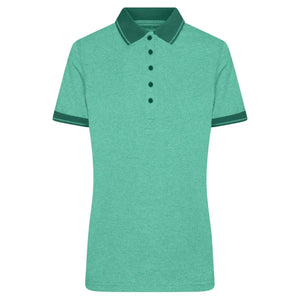 Polo Ladies Heather verde / S - personalizzabile con logo