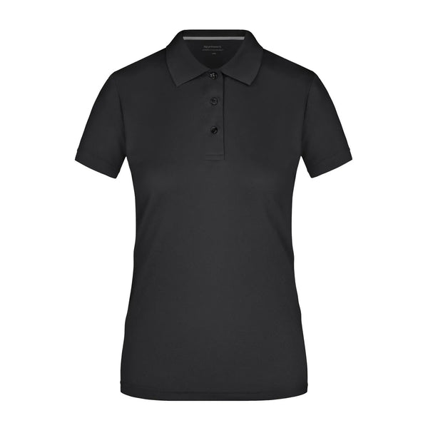 Polo Ladies High Performance nero / S - personalizzabile con logo