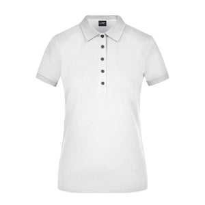 Polo Ladies Pima bianco / S - personalizzabile con logo