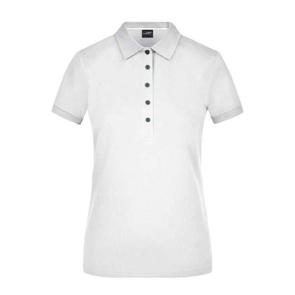 Polo Ladies Pima bianco / S - personalizzabile con logo