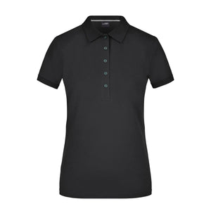 Polo Ladies Pima nero / S - personalizzabile con logo