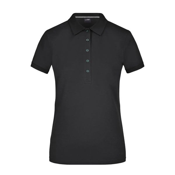 Polo Ladies Pima nero / S - personalizzabile con logo