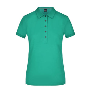 Polo Ladies Pima verde / S - personalizzabile con logo