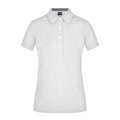 Polo Ladies Plain bianco / S - personalizzabile con logo