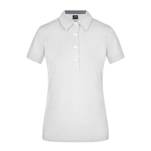 Polo Ladies Plain bianco / S - personalizzabile con logo
