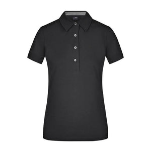 Polo Ladies Plain nero / S - personalizzabile con logo