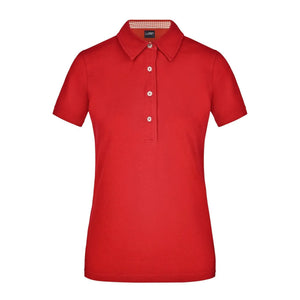 Polo Ladies Plain rosso / S - personalizzabile con logo