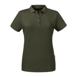 Polo Ladies Pure Organic verde / XS - personalizzabile con logo