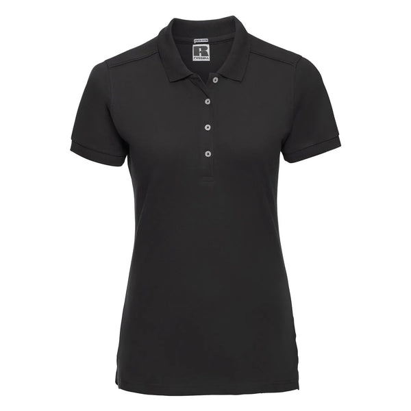 Polo Ladies Stretch nero / XS - personalizzabile con logo