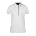 Polo Ladies Stripe bianco / XS - personalizzabile con logo