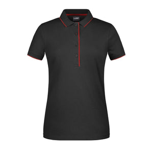 Polo Ladies Stripe black/red / XS - personalizzabile con logo