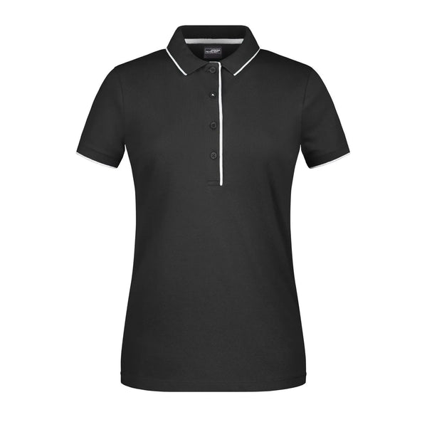 Polo Ladies Stripe black/silver / XS - personalizzabile con logo