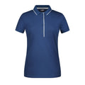 Polo Ladies Stripe blu / XS - personalizzabile con logo