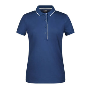 Polo Ladies Stripe blu / XS - personalizzabile con logo
