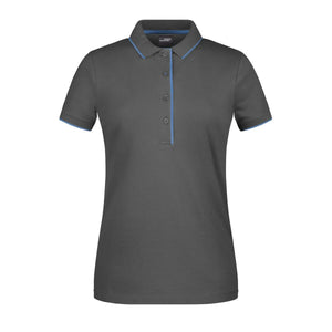 Polo Ladies Stripe grigio / XS - personalizzabile con logo
