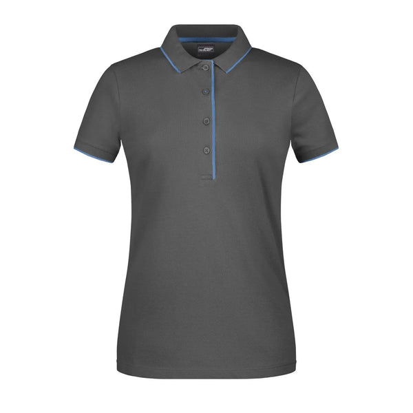 Polo Ladies Stripe grigio / XS - personalizzabile con logo
