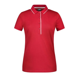 Polo Ladies Stripe rosso / XS - personalizzabile con logo