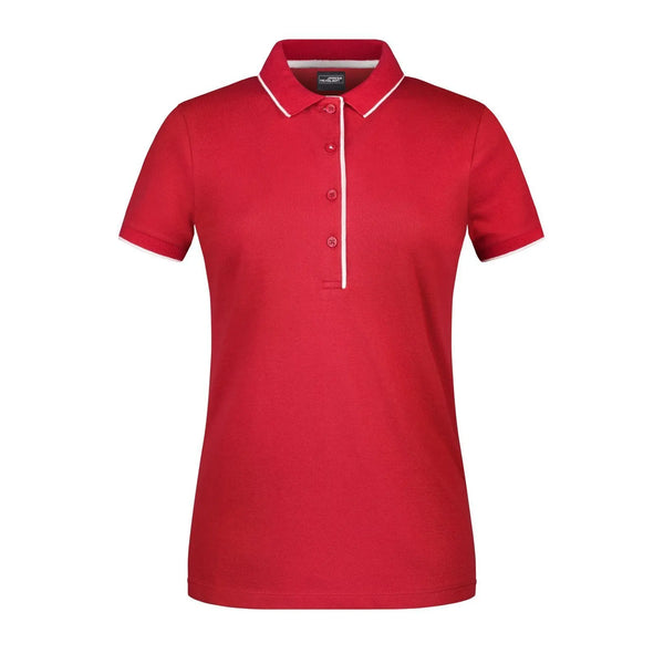 Polo Ladies Stripe rosso / XS - personalizzabile con logo