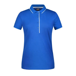 Polo Ladies Stripe royal / XS - personalizzabile con logo