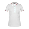 Polo Ladies Stripe white/red / XS - personalizzabile con logo