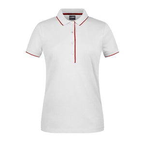 Polo Ladies Stripe white/red / XS - personalizzabile con logo