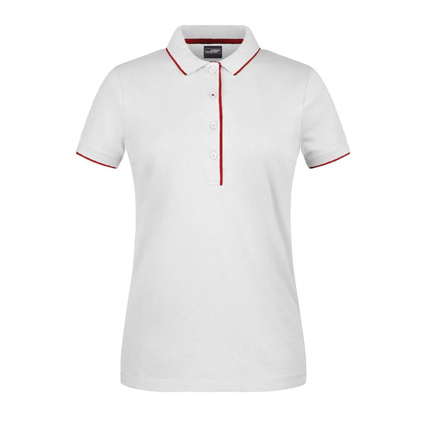 Polo Ladies Stripe white/red / XS - personalizzabile con logo