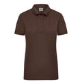 Polo Ladies Workwear marrone / XS - personalizzabile con logo