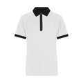 Polo Ladies Zip bianco / XS - personalizzabile con logo