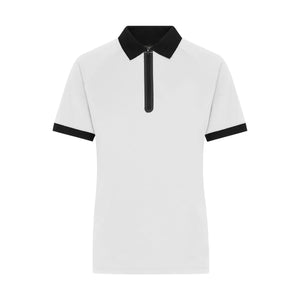 Polo Ladies Zip bianco / XS - personalizzabile con logo