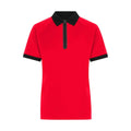 Polo Ladies Zip rosso / XS - personalizzabile con logo
