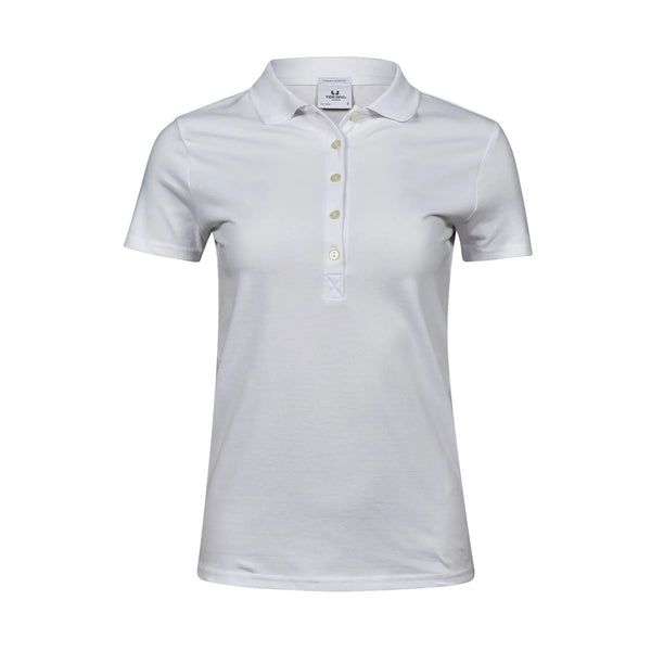 Polo Ladiess Luxury Stretch bianco / S - personalizzabile con logo