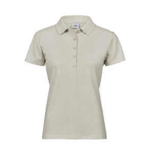 Polo Ladiess Luxury Stretch cement / S - personalizzabile con logo