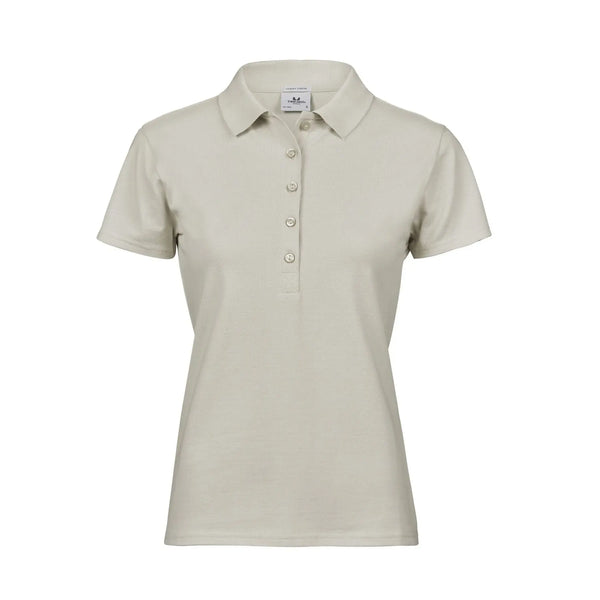 Polo Ladiess Luxury Stretch cement / S - personalizzabile con logo