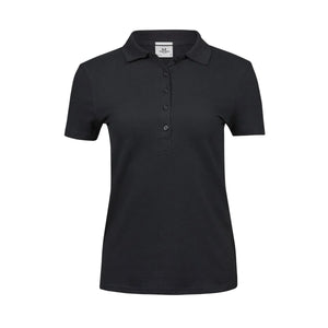 Polo Ladiess Luxury Stretch nero / S - personalizzabile con logo
