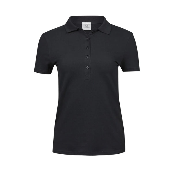 Polo Ladiess Luxury Stretch nero / S - personalizzabile con logo