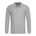 Polo Long Sleeve grigio / S - personalizzabile con logo