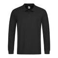 Polo Long Sleeve nero / S - personalizzabile con logo