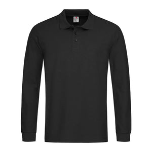 Polo Long Sleeve nero / S - personalizzabile con logo