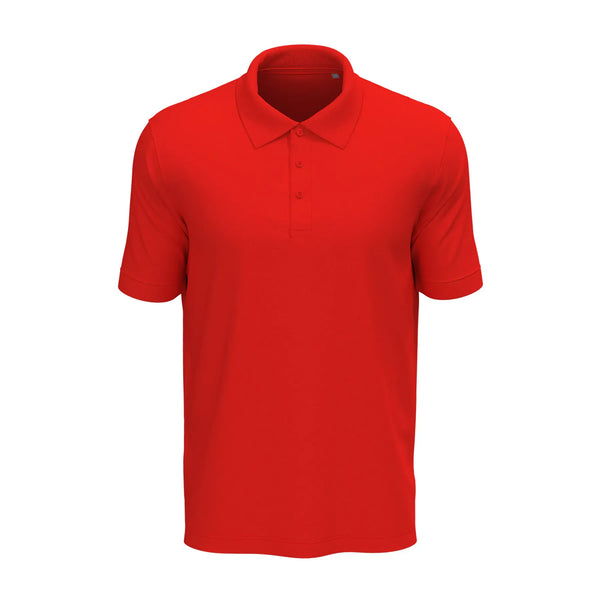 Polo Lux rosso / S - personalizzabile con logo